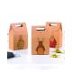 Gift Brown Kraft Small Paper Boxes For Sweets Handled Packaging Recyclable