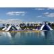 Customized Giant Green Isle Inflatable Water Park , Inflatable Fun Park For Island