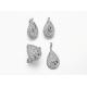 Letters Carved Silver 925 Jewelry Set Ladies Sterling Silver Conch Earrings