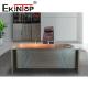 L Style Modern Office Desk 1000N Load Capacity Wood Veneer Top Mahogany Color