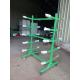 OEM Double sided Movable Supermarket Display Rack with 4 Wheels Storage Handcart