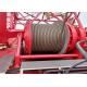 Offshore Platform Wind Powered Lifting Crane Winch Drum With Lebus Grooves