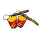 Eco Friendly PVC Key Chain American/Paris Souvenir Crafts French Fries Shaped 3D Embossed