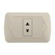 Electrical Outlet 1 Gang Socket Ivory Color With Copper Parts And Silver Contact