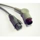 TPU HP Invasive Blood Pressure Cable Round 12 Pin Long Service Life