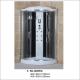 Round Roof Chrome Profile Shower Cabin with Six Jets Shelf Hand Shower