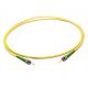 Yellow G652D Fiber Optic Patch Cable ST UPC To ST UPC Singlemode ROSH Listed
