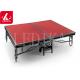 Red Folding Stages Platform Stage Roof Truss With Adjustable Pillars