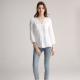 Comfortable Linen V Neck Pullover Blouse Women'S Long Three Quarter Sleeve Tops