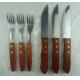 Stainless Steel Steak Knife And Fork Set With Wooden Handle For Promtion Product
