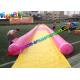 50M Single Lane Pink Inflatable Water Splash Slip Slide With Pool