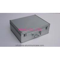 Silver Diamond Aluminum Briefcase Tool Box , Light Weight Lockable Aluminium Case