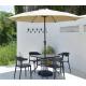 Contemporary Balcony Dining Set Metal Table And Stackable Chairs For Outdoor Leisure