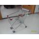 Popular 125L Grocery Store Shopping Cart With Zinc Plated Clear Powder Coating