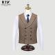 Formal Striped Suit Vest for Groomsmen Group in Regular Length and Mandarin Collar