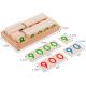 3.5cm Wooden Numbers Puzzle Counting Card Math Teaching Aids For Toddlers