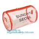ZIP BARREL BAG, Cosmetic bag PVC in cylinder shape, Cylinder Round Folable See-through Travel PVC Makeup Case, cylinder