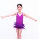 Grils Jazz Tap Costumes Biketard V - Neck Sequined Bodice Flying Fringe Skirt Dress