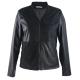 V Neck Ladies Slim Fit Womens Faux Leather Jackets Long Sleeve With Zipper