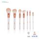 Travel Synthetic Hair 7PCS Rose Gold Cosmetic Brush Wooden Handle