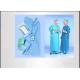 Feeling Soft Disposable Isolation Gowns , Disposable Surgical Gown Convenient Good Tensile Strength
