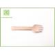 Eco Friendly Disposable Utensils Natural Small Wooden Forks 140mm For Bread / Meat