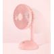 Pink Portable DC Rechargeable Fan , 6 Inch Mini Usb Hand Fan Low Noise