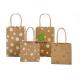 Glitter Kraft Paper Shopping Bags For Gift Packing Environment Friendly