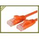 Cat5e Copper Network Patch Cable Multi Wire With Orange Color PVC Jacket