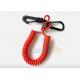 Floating Ultra Watercraft Jet Ski Safety Lanyard Tether 15CM Long With Plastic Hook / Carabiner