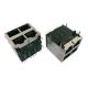 Female 2x2 RJ45 Modular LAN Jacks PA46 Plastic 1 - 1.5A Current Rating