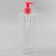 300 / 500 / 550ml PET Clear Square Shampoo Shower Gel Bottle Home Use Large Clear Hand Sanitizer Flat Plastic Bottle