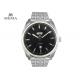 Large Round Face Womens Watches , Steel Belt Watches For Ladies High End