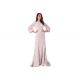 Three Quarter Sleeve Sweep Train Muslim Evening Dress Mermaid Style