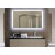 Home Illuminated Bathroom Mirror , Customized Rectangle Mirror With Lights