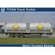 Professional Cement Trailer Cement Powder Container Tank With 20m3 / 40m3 Capacity