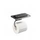 Modern Style Bathroom Appliance Chrome Stainless Steel Tissue Holder With Phone Shelf