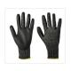 Breathable Black PU Palm HPPE Cut Resistant Gloves For Light Industry