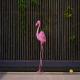 Outdoor Pink Flamingo Metal Yard Art / Metal Flamingo Garden Stake