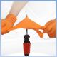 Small Orange 8 Mil Nitrile Disposable Gloves Diamond Grip 100pcs/ Box