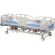 Adjustable Electric Remote Hospital Bed 4 Double Side Silcent Wheels For ICU