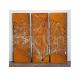 Reliable Outdoor Metal Sculpture Wall Art Rusty Corten Steel Screens / Panels