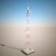 OEM Communication Tower 4 Leg Galvanized Tubular Steel Lattice Lightning Mast