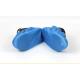 Blue Color Disposable Non Slip Lab CPE Shoe Cover Waterproof With CE Certification