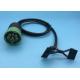 Green Deutsch 9 Pin J1939 Female to Molex 10 Pin Female and 8 Pin Female Cable