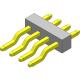 Pin Header Connector 1.00mm Single Row R/A SMT Type 1*2PIN To 1*40PIN H=1.00mm