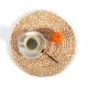 Water Hyacinth Round Braided Rattan Woven Placemats 25cm