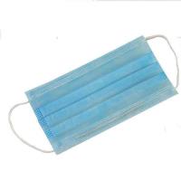 Blue 3 Ply Non Woven Face Mask With Latex Free Elasticated Loops