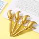 Crab Pliers Shaped Mini Creative Ball Pen Golden Wooden Fish 0.7mm Ballpoint Pen