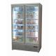 220V Upright Commercial Display Freezer Upright Display Bar Fridge With Glass Door